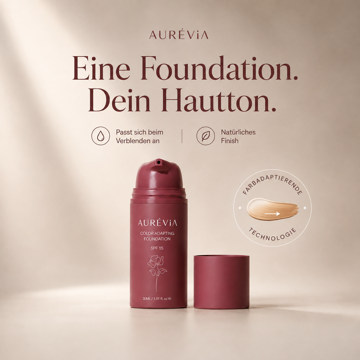 AURÉVIA - die Foundation, die sich deiner Haut anpasst